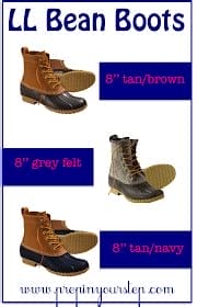 What size is the big L.L. Bean boot?