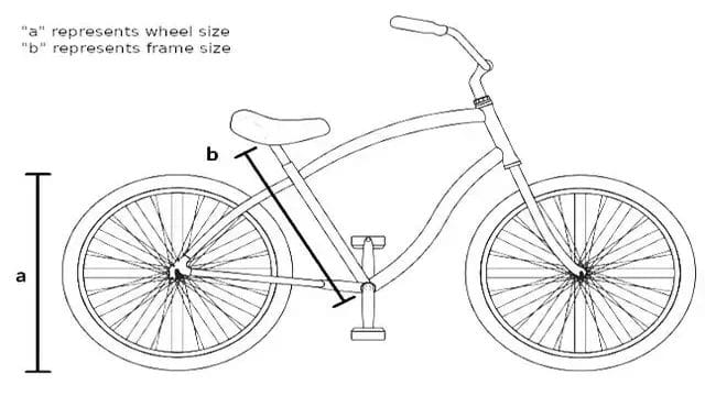 beach cruiser bike size chart