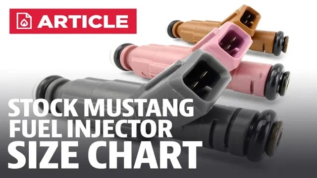 ford fuel injector size chart