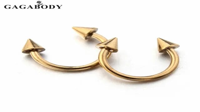 horseshoe lip ring size chart